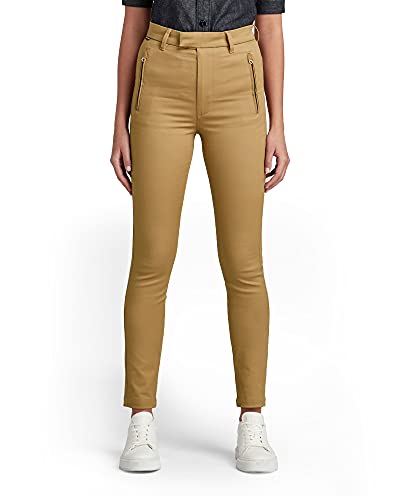 G-STAR RAW Damskie spodnie Weld High Waist Slim Chino, Brown (Dk Fall C105-1395), 30W x 30L