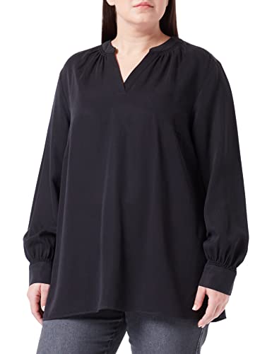 TRIANGLE Damska bluzka z długim rękawem, czarna, rozmiar 46, czarny, 46