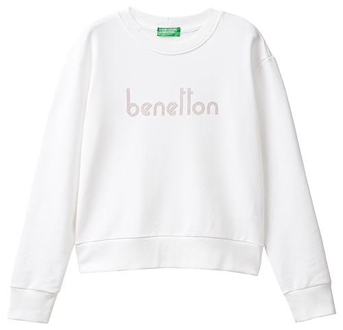 United Colors of Benetton Damska bluza Maglia G/C M/L 3J68D103O bez kaptura, Bianco 902, XS, Bianco 902, XS