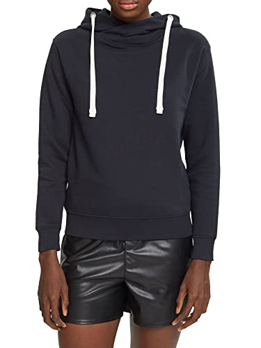 edc by ESPRIT Damska bluza z kapturem 993CC1J302, 001/BLACK, XS, 001/Black, XS