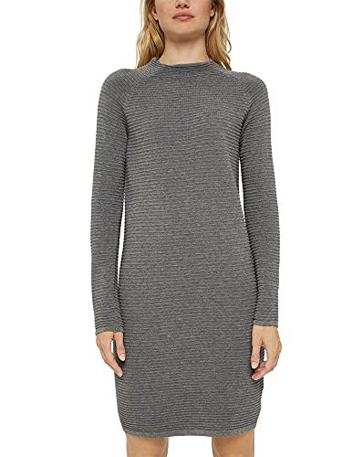 ESPRIT Sukienka z dzianiny, 100% bawełna ekologiczna, Gunmetal, XL