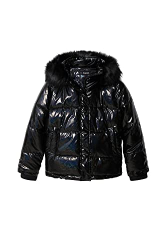 Desigual Dziewczęce Padded_Saturno 2000 Black, czarny, 12 Lata