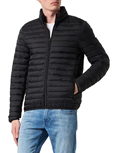United Colors of Benetton Męska kurtka ocieplana 2ba2un028, czarna 100, S, czarny 100, S