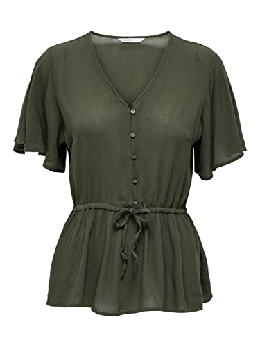 Bestseller A/S Damska koszulka ONLMALWINA Life S/S WVN NOOS, Forest Night, XXS, FOREST NIGHT, XXS