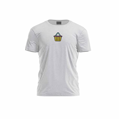 Bona Basics, Męski T-shirt z cyfrowym nadrukiem,% 70% bawełna% 30 poliester, szary, na co dzień, męskie topy, rozmiar: M, szary, M