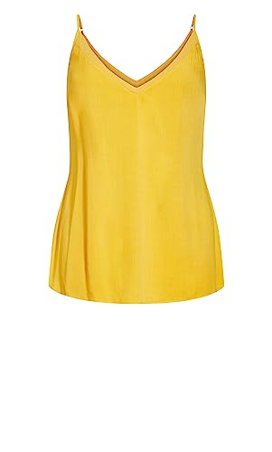 CITY CHIC Damska koszula plus size Cami Amalfi, Cytrusy, 40-Du?e rozmiary