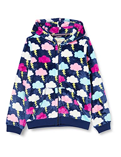 Hatley Dziewczęca Fuzzy Fleece Hooded Jacket, chmury elektryczne, 24 Miesiące