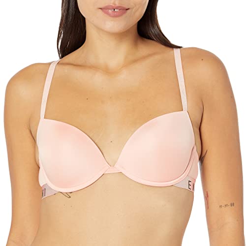Emporio Armani Damski kultowy biustonosz push-up z mikrofibry, Puder różowy, 85C