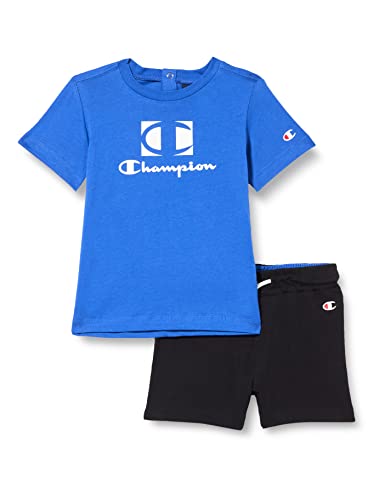Champion Niemowlęta chłopcy Legacy American Tape-Graphic S/S T-Shirt & Bermudy Garnitur, (Blu Cobalto/Nero), 12 miesi?cy