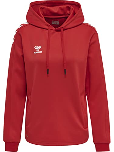 hummel Hmlcore Xk Poly Damska bluza z kapturem Kombinezon, Czerwony Prawdziwy, S, Czerwony Prawda., S