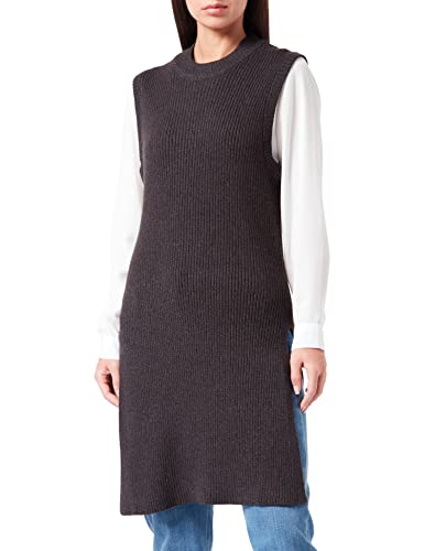 SIRUP COPENHAGEN Kamizelka damska, ciemnoszara melanżowa w talii Down Vest, rozmiar L