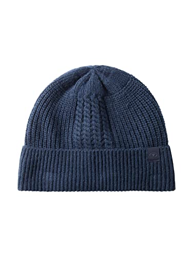 TOM TAILOR Męskie Czapka beanie ze wzorem warkocza 1034380, 10668 - Sky Captain Blue, ONESIZE