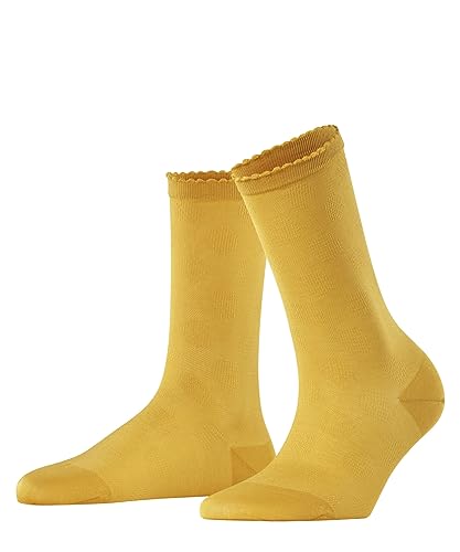 FALKE Kobiety Skarpety Bold Dot W SO Trwała Organiczna Bawełna jednokolorowe 1 Para, Żółty (Hot Ray 1282), 35-38