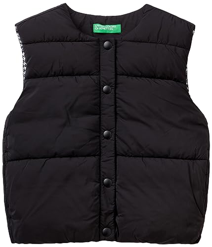 United Colors of Benetton Kurtka Dziewczynki i dziewczęta, Nero 100, XL
