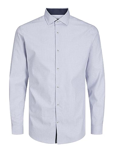 Jack & Jones Męska koszula z dbałością o szczegóły, White/Fit: Slim Fit, XL