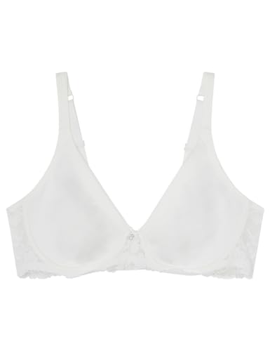 Women'secret Real Biustonosz Reduktor Mikrofibra Biały Kobieta, Żółty/Off White, 100C