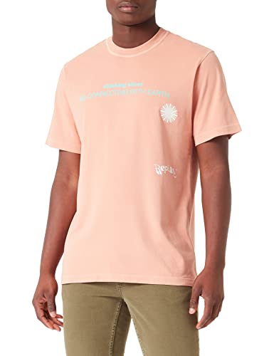 Replay Męski T-shirt M6591, 267 Pagoda RED, XXL, 267 Pagoda Red, XXL