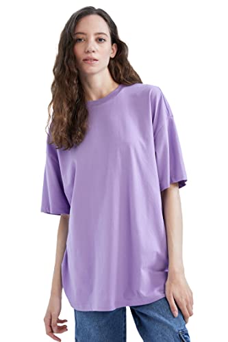 DeFacto T-shirt damski, liliowy, S
