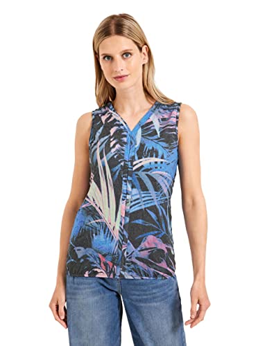 Cecil Letni top kwiatowy, Carbon Grey, XXL