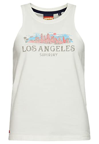 Superdry Vintage City Pamiątka, Sukienka Kobieta, Ecru, 38, Ecru, 36