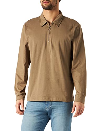 Urban Classics Męska koszulka z długim rękawem Organic Heavy Collar, ciemnokhaki, M