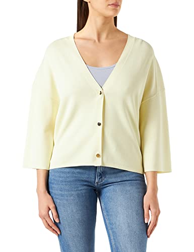 s.Oliver BLACK LABEL Damski sweter kardigan, Jasny, cytrynowy, M