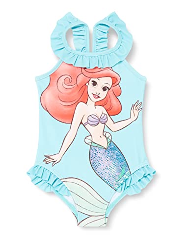 NAME IT Girl's NMFMYLA Ariel kostium kąpielowy WDI, Aqua Splash, 110/116, Aqua Splash, 110/116 cm