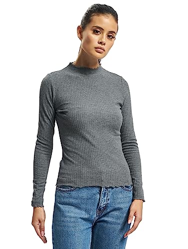 ONLY Onlemma L/S High Neck Top Noos JRS koszulka z długim rękawem, ciemnoszary melanż, S