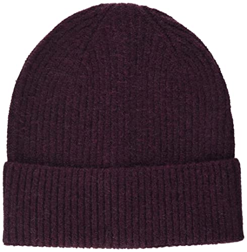 PIECES Damska czapka z kapturem PCDEBBIE Wool Hood NOOS BC z dzianiny, Grape Wine, One Size