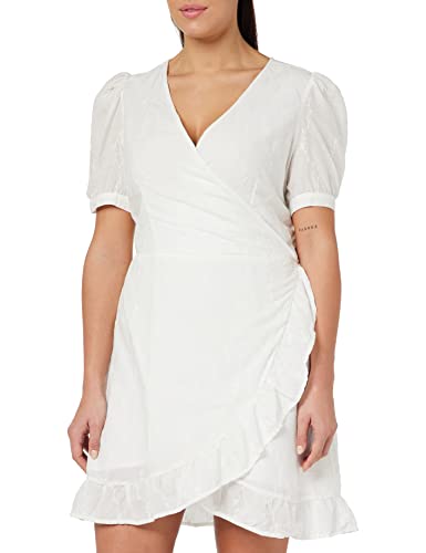 ONLY Damska sukienka ONLLISA SS WRAP WVN sukienka, Cloud Dancer, XS