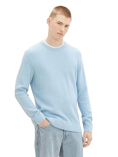 TOM TAILOR Denim sweter męski, 32245 – Washed Out Middle Blue, XS