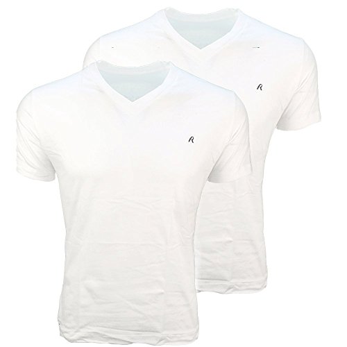 Replay T-shirt męski, 010 biało-biały, XXL
