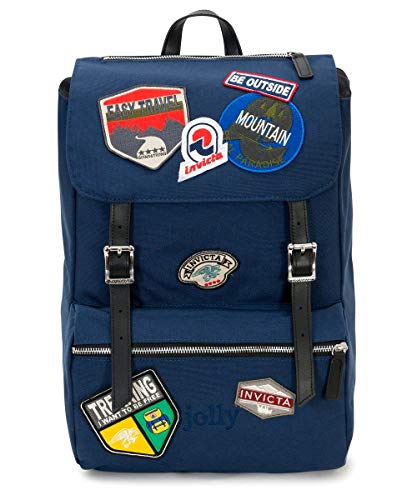 Invicta Unisex Zaino Blu plecak Jolly Heritage Patch niebieski, rozmiar uniwersalny