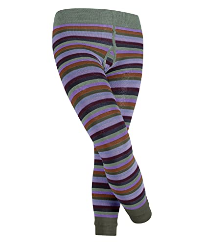 ESPRIT Unisex dziecięce legginsy z wieloma paskami, oddychające, ekologiczna bawełna, wzmocnione paski, trwałe, wytrzymałe, przyjazne dla skóry, antypoślizgowe, 1 sztuka, Zielony (Tourmaline 7182),
