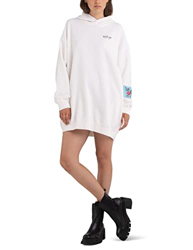 Replay Sukienka damska W9798A, 869 Milky White, S, 869 Milky White, S