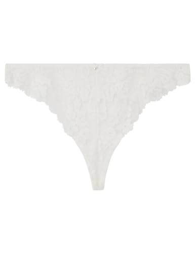 Women'secret Stringi Koronka Mikrofibra Biały, Żółty/Off White, L