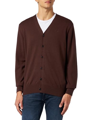 bridgeport Męski kardigan 31824902-BR02, ciemnobrązowy, L, ciemnobrązowy, L