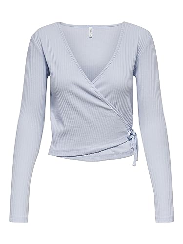 ONLY Onlemma L/S Tie Wrap Top Noos koszulka z długim rękawem, Halogen Blue, XS