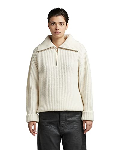 G-STAR RAW Damski sweter Skipper Loose Knit Sweater, biały (Papyrus D170-D113), XS