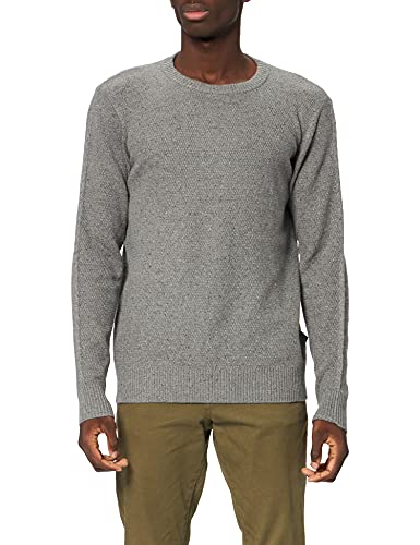 CASUAL FRIDAY Karlo Structured NEP Yarn Knit sweter męski, 50815/Mid Grey Melange, XXL
