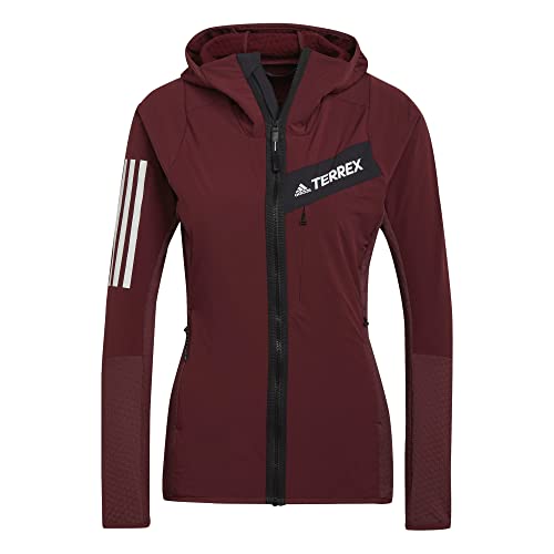 adidas Damska bluza z kapturem W Tr Flooce Hdj, czerwony (Rojsom), XS