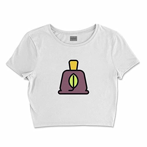 Bona Basics, Damski T-shirt basic, z nadrukiem cyfrowym, 100 bawełny, biały, swobodny, damski top, rozmiar: L, biały, L Krótki