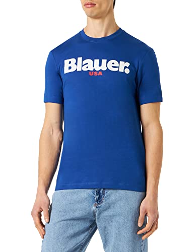 Blauer Koszulka męska z krótkim rękawem, 772 Sodalite, 44, 772 Sodalite niebieski, 42