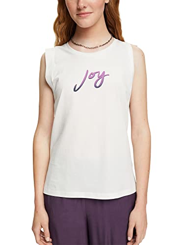ESPRIT Collection Tank top z nadrukiem, 100% bawełna, Off White, M