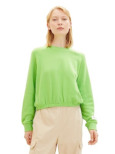 TOM TAILOR Denim Damska bluza basic, 12318-liquid Lime Green, S, 12318-liquid lime green, S