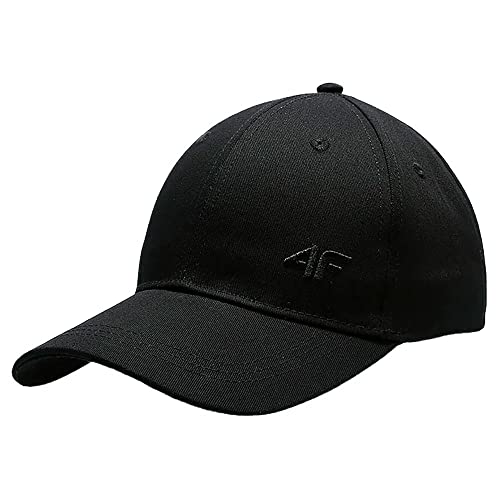 4F Czapka baseballowa damska, DEEP BLACK, S