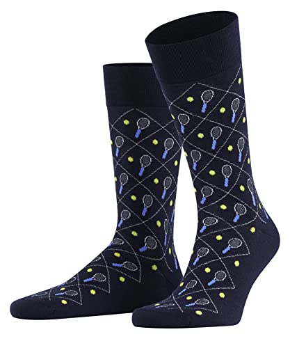 Burlington Mężczyźni Skarpety Tennis Club M SO Bawełna z wzorem 1 Para, Niebieski (Marine 6120), 40-46