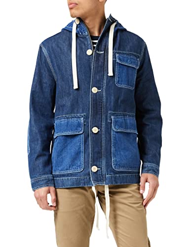 GANT Męskie D2. Denim Short Parka Maxi płaszcz, Mid Blue Worn in, XS