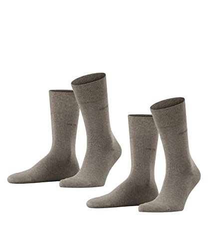 ESPRIT Mężczyźni Skarpety Basic Easy 2-Pack M SO Bawełna jednokolorowe 2 Pak, Brązowy (Nutmeg Melange 5410), 43-46