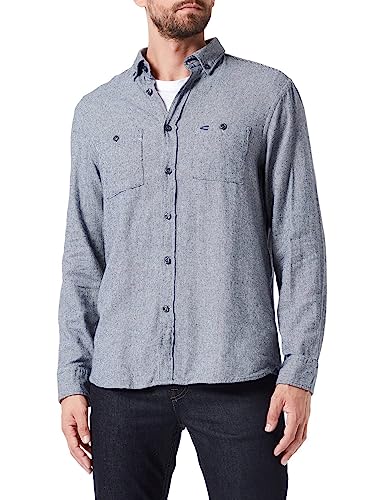 camel active Męska koszula 409112/8S52, niebieski (Night Blue), 3XL
